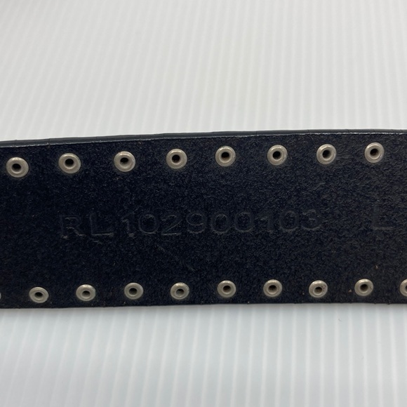 Retro Southwestern Studded Leather Belt Ornate Silver Medallion Buckle - Picture 6 of 10